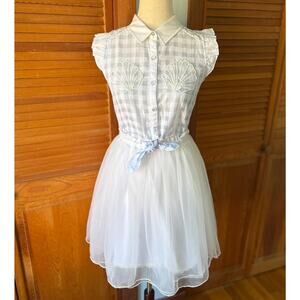 Liz Lisa J-fashion Lolita Jirai Gyaru Dollcore Mermaidcore White Shell Dress XS